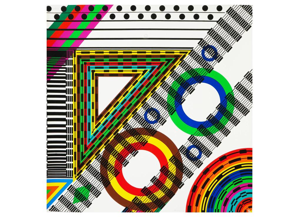 Leo Maranz comparable auction result: american abstract color serigraph by leo maranz