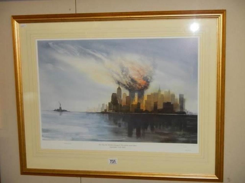 Ashley Jackson comparable auction result: ashley jackson b 1940 a pencil signed numbered limited edition print 69 250 entitled the day the world changed the spirit never dies september 11th 2001