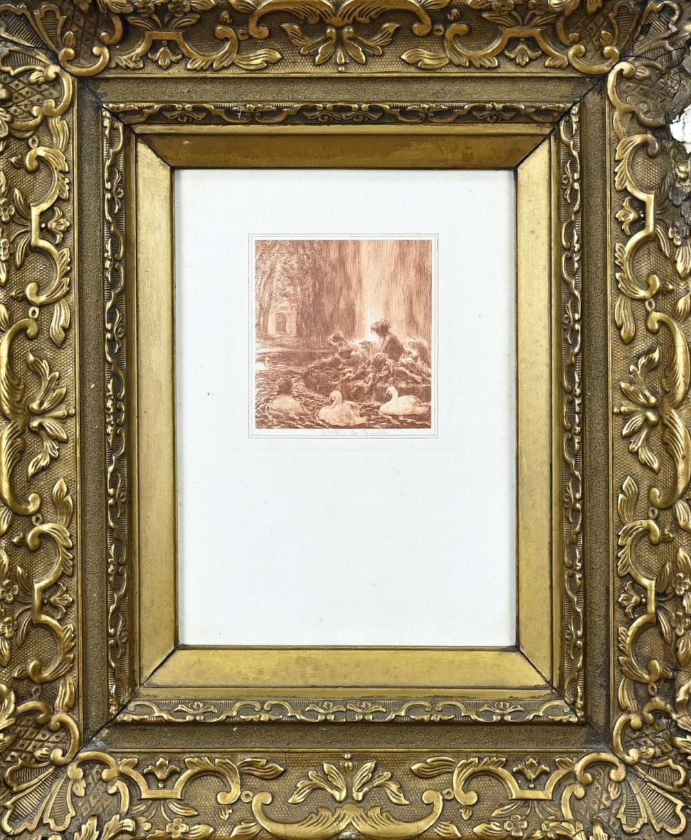 Gaston La Touche comparable auction result: gaston la touche ladies with swans
