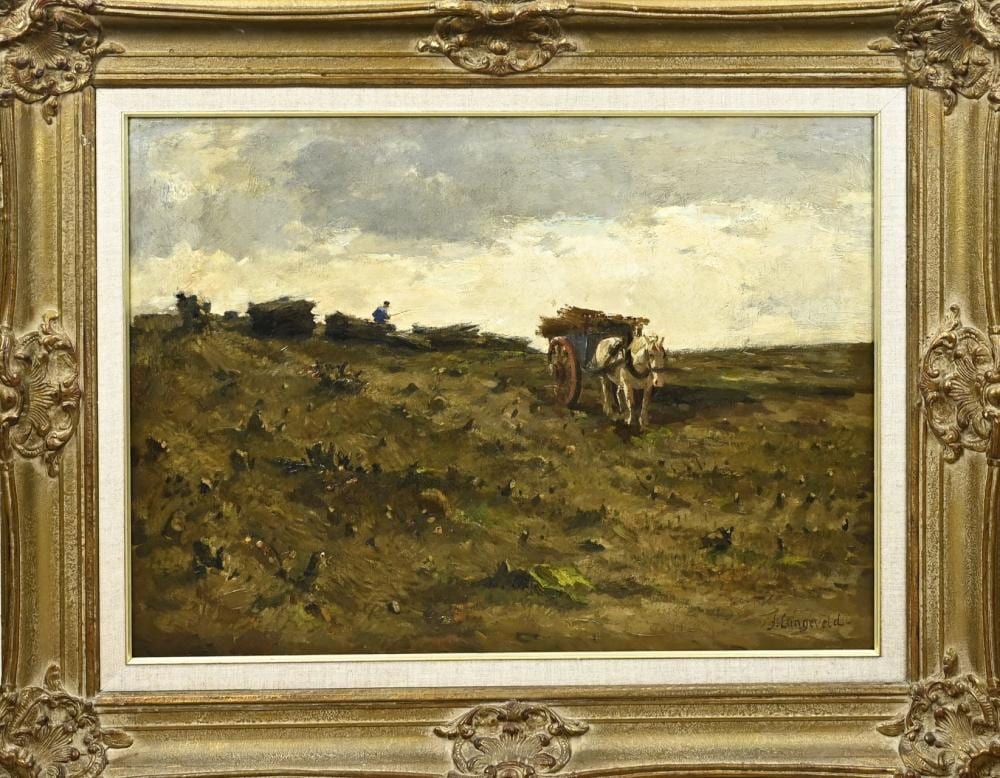 Frans Langeveld comparable auction result: frans langeveld farm worker with horse cart