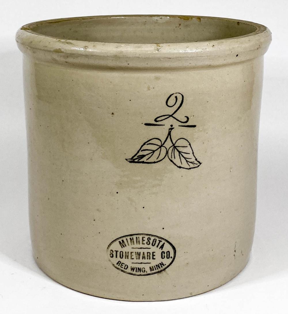 Minnesota Stoneware, Red Wing Minnesota Crock sold by Grant Zahajko Auctions, LLC, lot 8A — auction record photograph