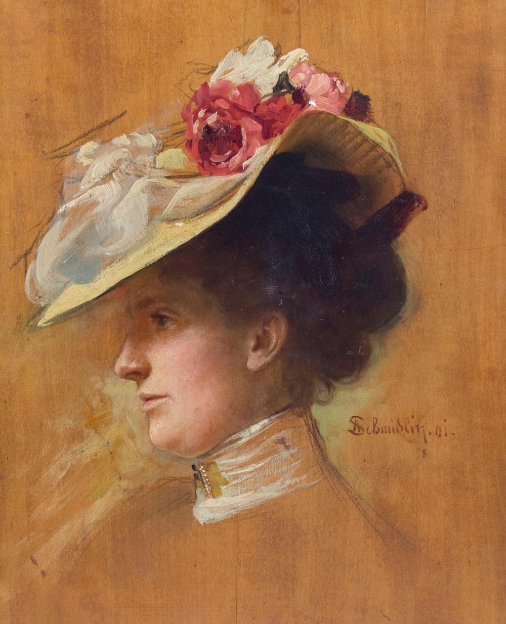 Adolf Schmidlin comparable auction result: adolf schmidlin 1868 lahr 1954 freiburg i br damenportr t a lady s portrait 1901