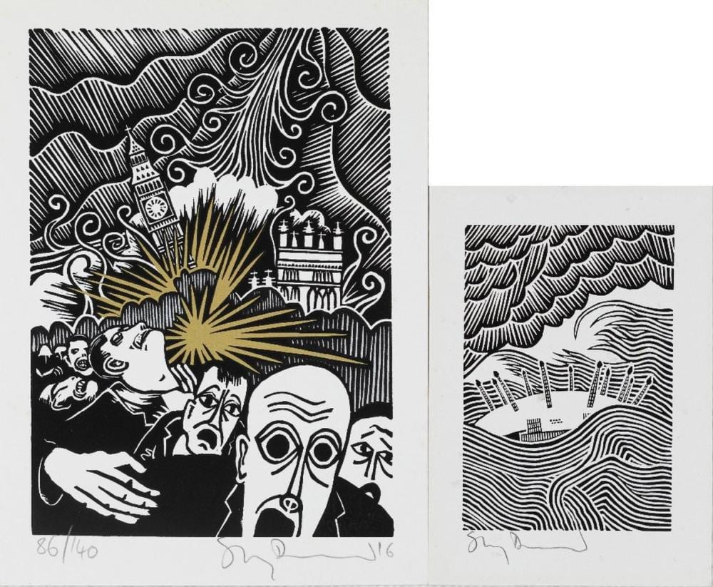Stanley Donwood comparable auction result: stanley donwood british exit 2016 the dome