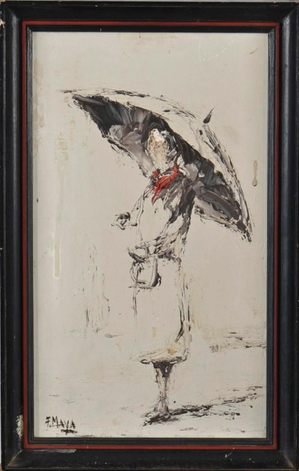 Francisco Maya comparable auction result: francisco maya acr lico s contraplacado 34 5 x 19 5 cm