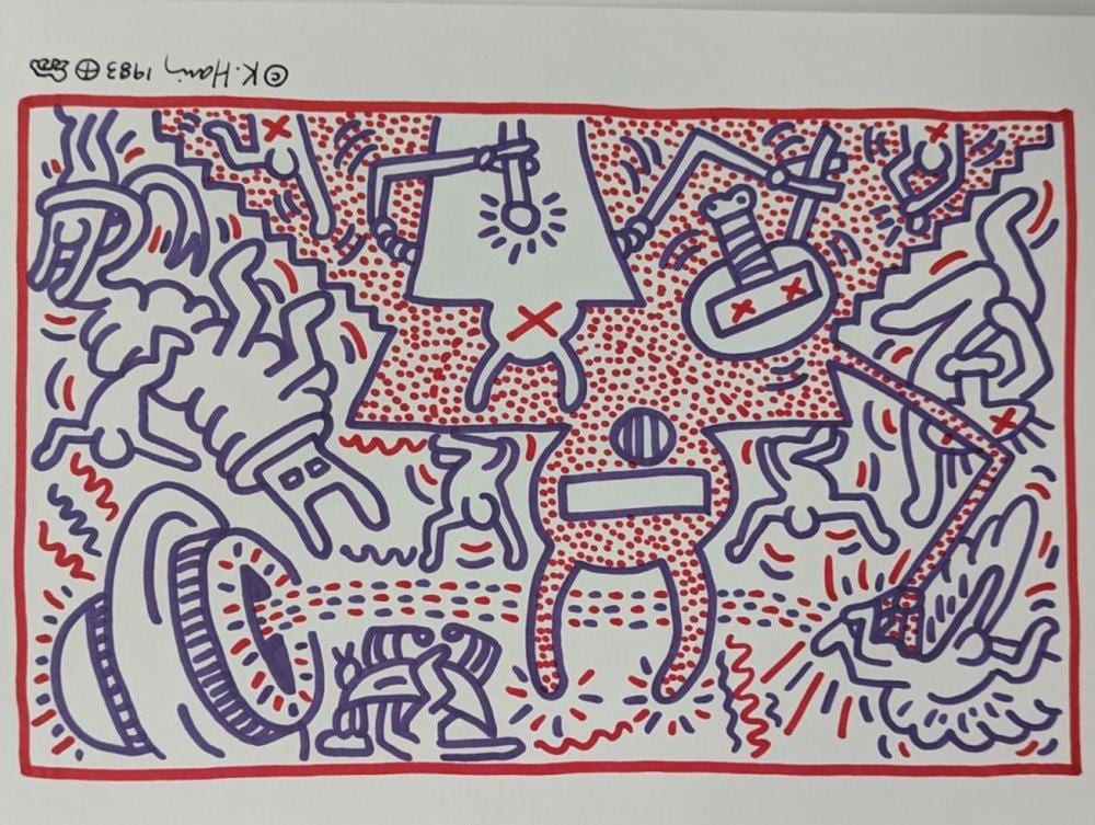 Keith Haring Limited Edition Lithograph sold by Four Seasons Auction Gallery, lot 18 — auction record photograph
