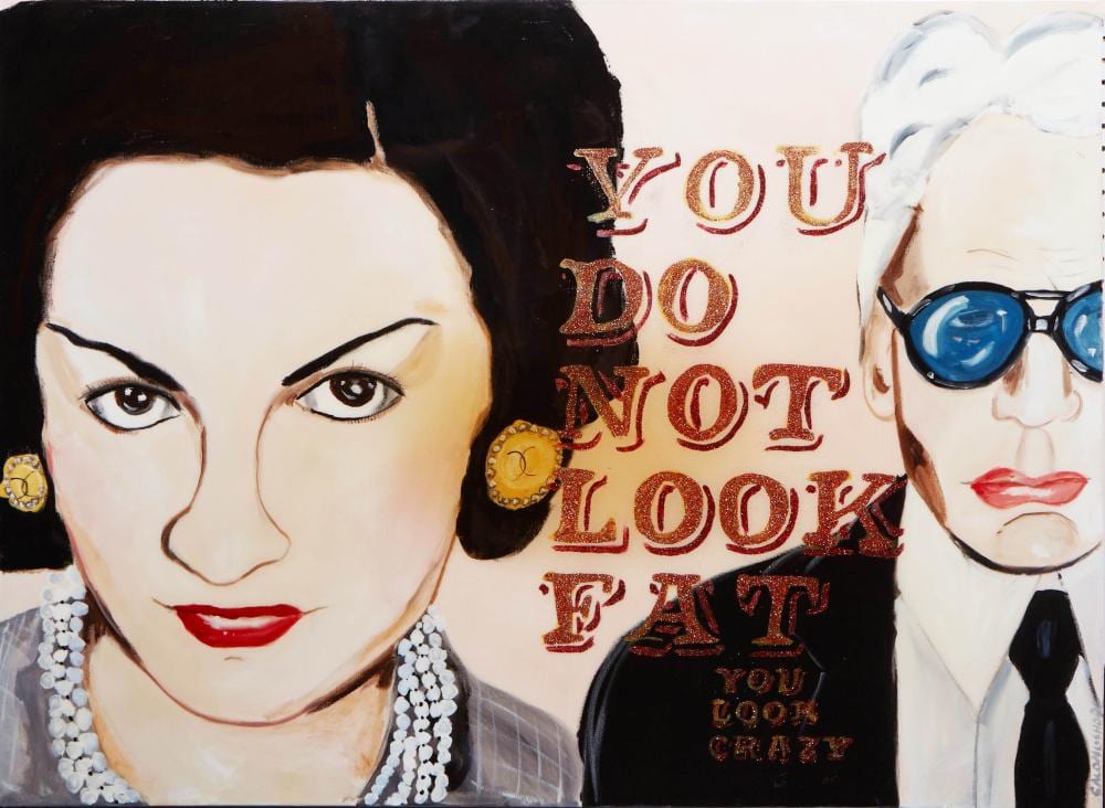 sarah ashley longshore louisiana alabama b 1975 you do not look fat you look crazy h 36 in w 48 in · Crescent City Auction Gallery · 2024-01-20 Sarah Ashley Longshore comparable auction result: sarah ashley longshore louisiana alabama b 1975 you do not look fat you look crazy h 36 in w 48 in