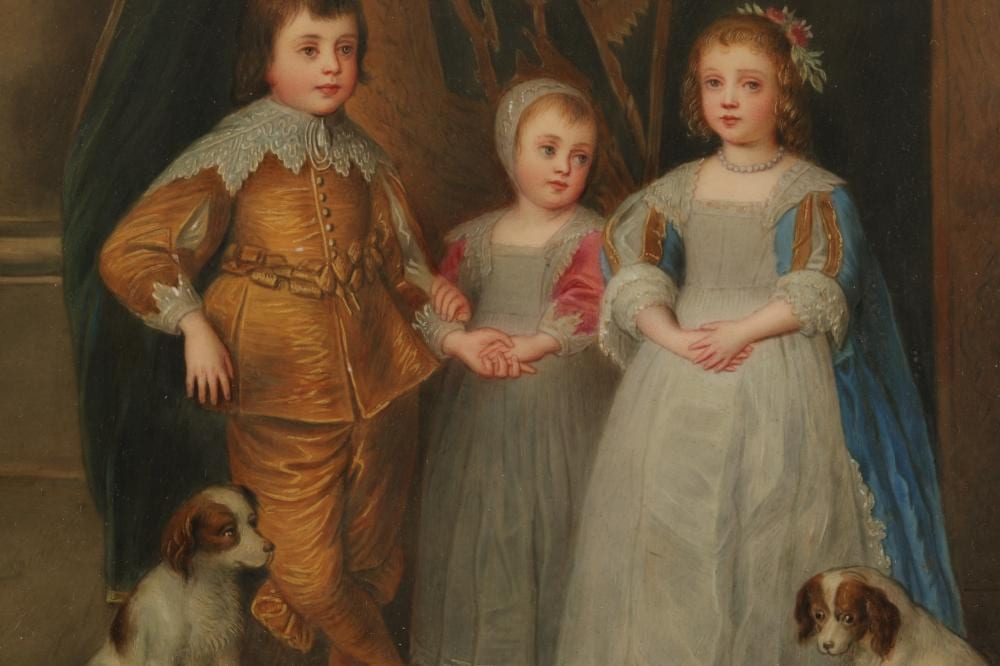 van Dyck comparable auction result: antique kpm porcelain plaque after van dyck
