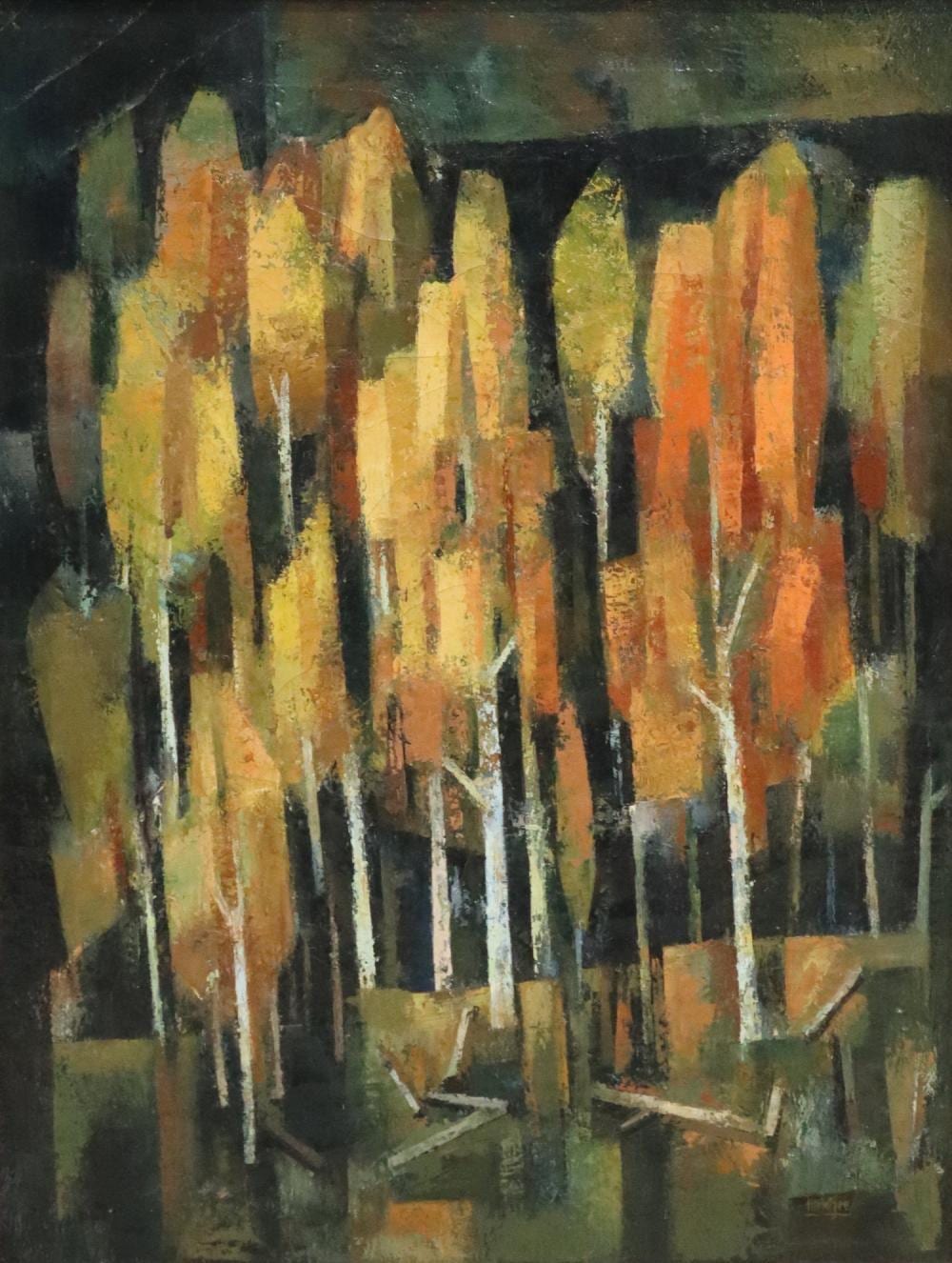 keith mcintyre d 1997 painting autumn birches · Austin Auction Gallery · 2024-01-19 Keith McIntyre comparable auction result: keith mcintyre d 1997 painting autumn birches