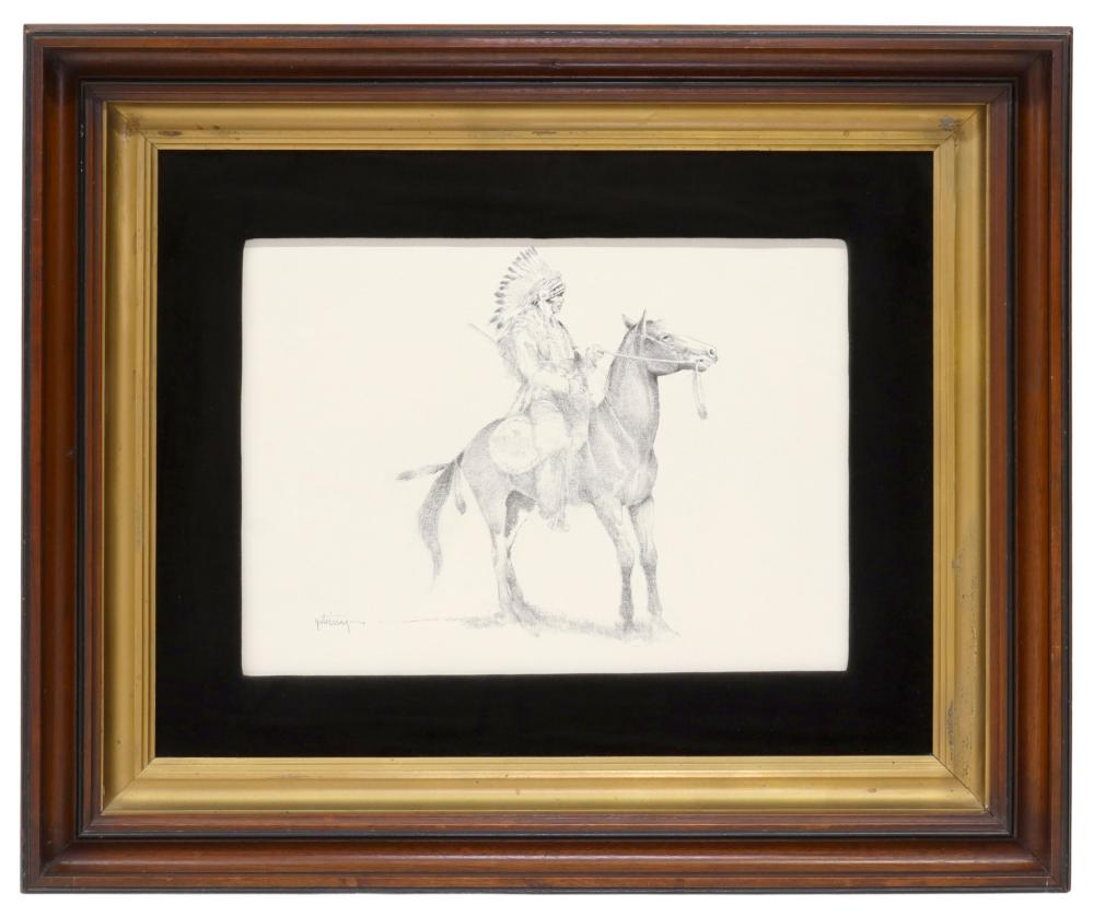 Raul Gutierrez comparable auction result: raul gutierrez b 1935 drawing native american