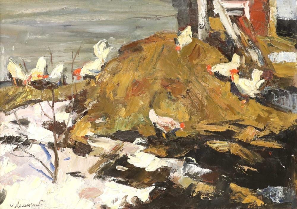 Oleg Leonidovich Lomakin comparable auction result: oleg leonidovich lomakin d2010 farmyard chickens