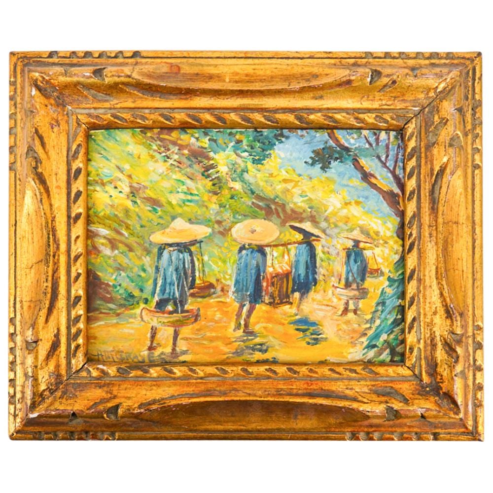 Albert Melville Graves comparable auction result: albert melville graves american 1862 1950 path up the peak oil on panel painting