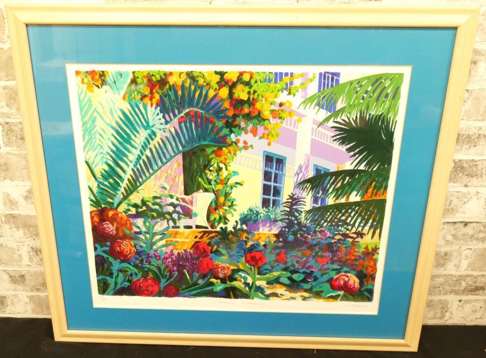 Julian Askins comparable auction result: evening shadows serigraph by julian askins