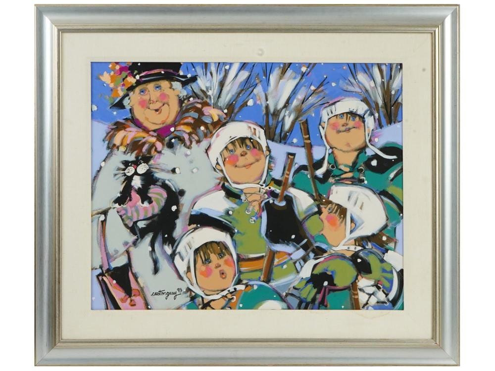 hockey players painting by claudette castonguay · Antique Arena Inc · 2024-01-13 Claudette Castonguay comparable auction result: hockey players painting by claudette castonguay