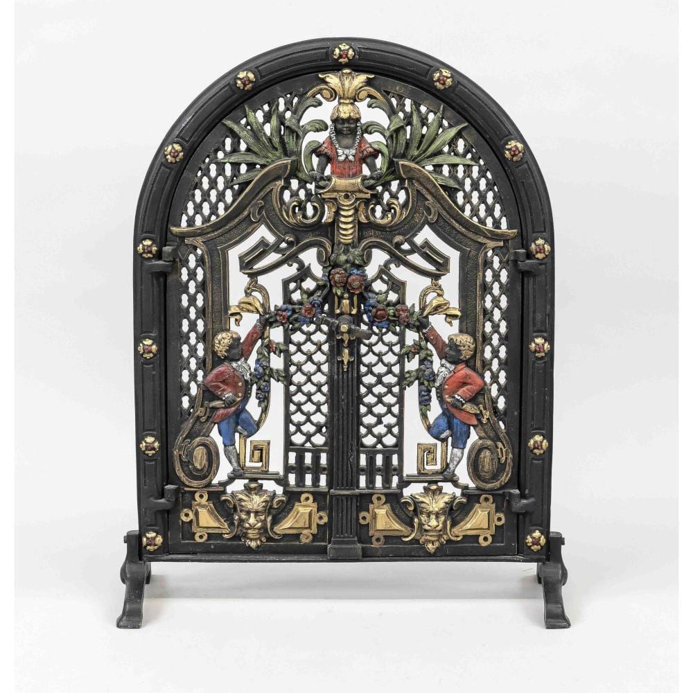 Door comparable auction result: door fireplace screen 20th c