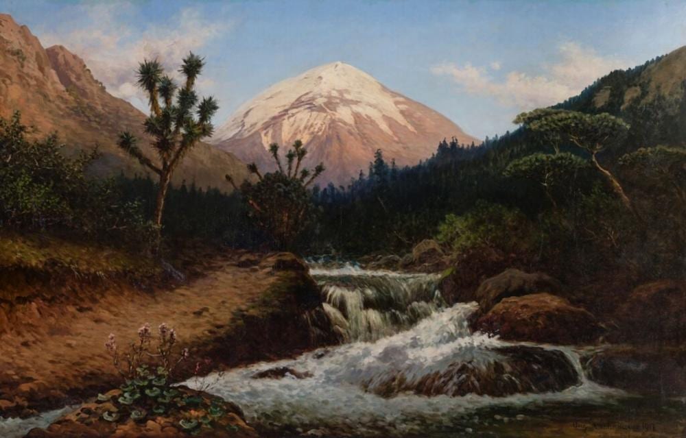 August Lohr comparable auction result: vista del popocat petl