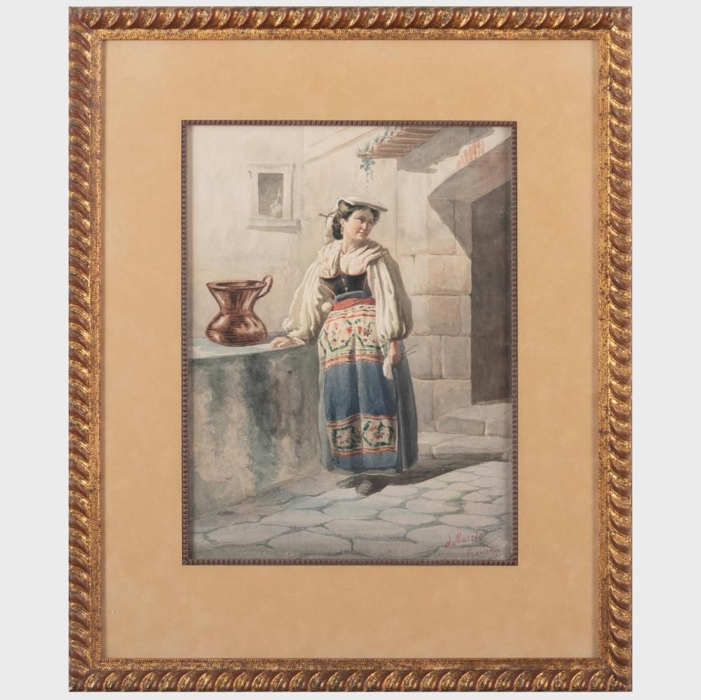 Ludek Marold comparable auction result: ludek marold 1865 1898 portrait of a maiden