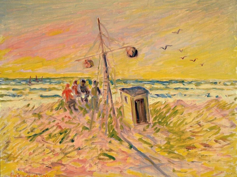 Erik Larsen comparable auction result: erik larsen born 1902 frederikshaven denmark mast and hut