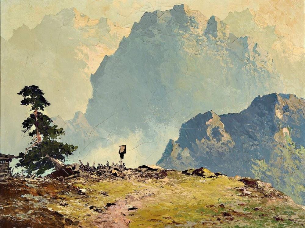 Arnold Grabone comparable auction result: arnold grabone 1896 munich percha high mountain