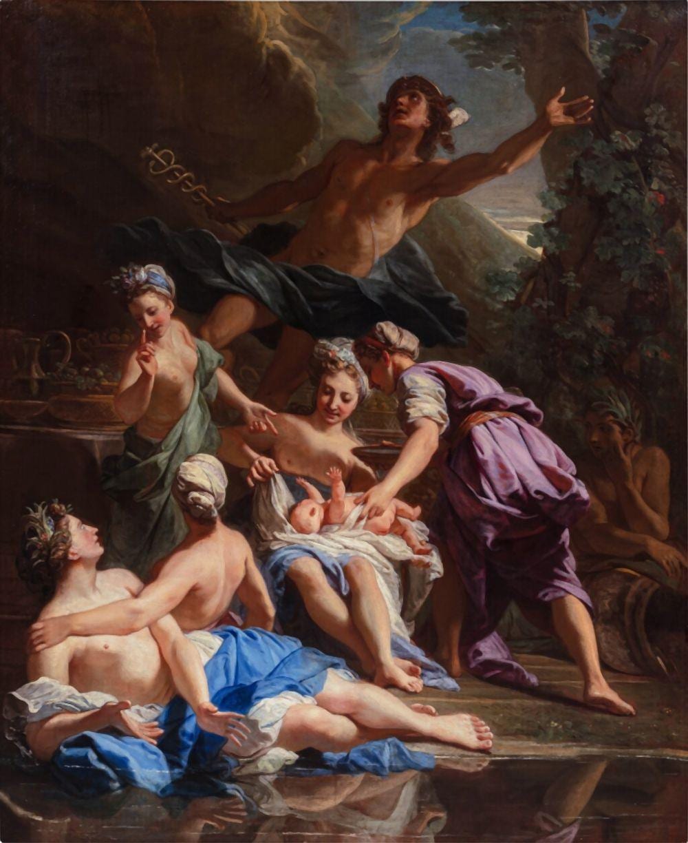 Jean (1649) Jouvenet comparable auction result: birth of bacchus
