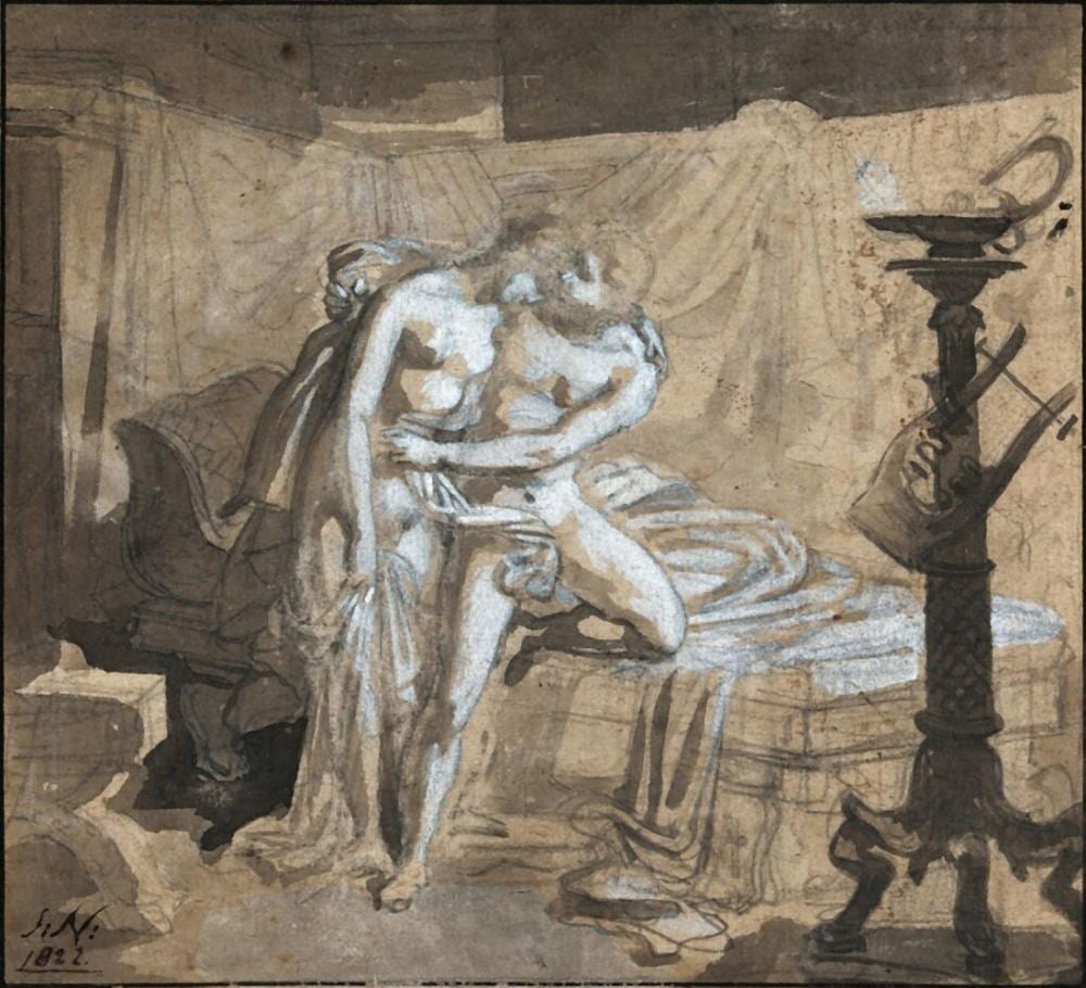 Jean Pierre Norblin comparable auction result: paris and helen