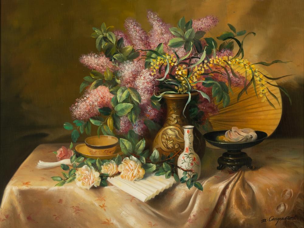 R. Caspers comparable auction result: robert caspers 20th century still life with flowers