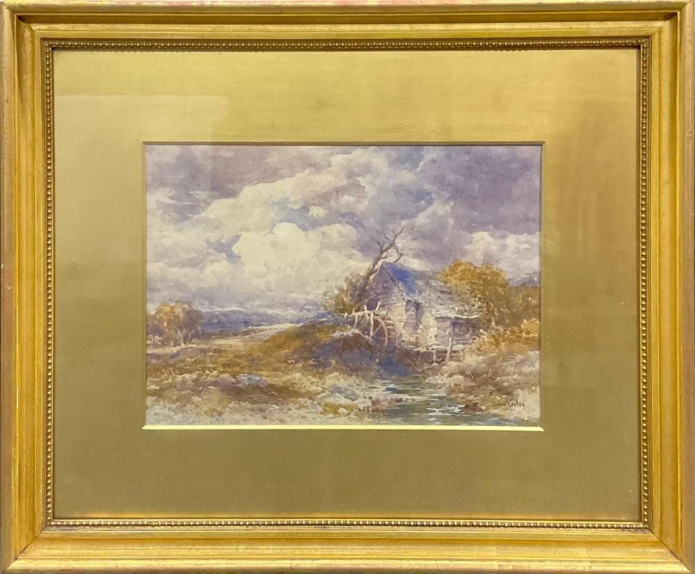 John Keeley comparable auction result: john keeley 1849 1930 a moorland mill signed watercolour 25cm x 36cm