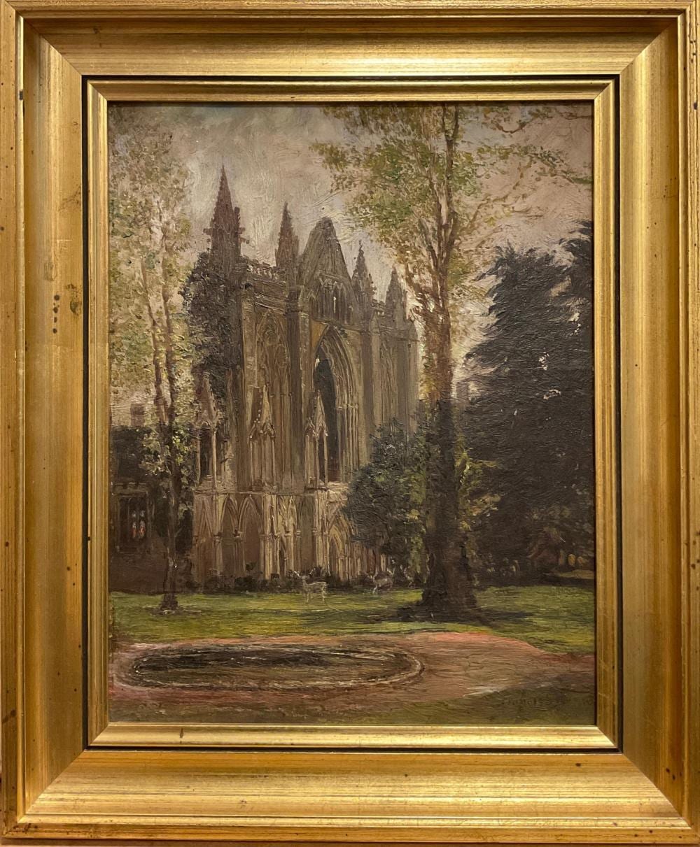 Francis S. Walker comparable auction result: francis sylvester walker irish 1848 1916 newstead abbey signed oil on board signed again and inscribed verso 27cm x 21cm