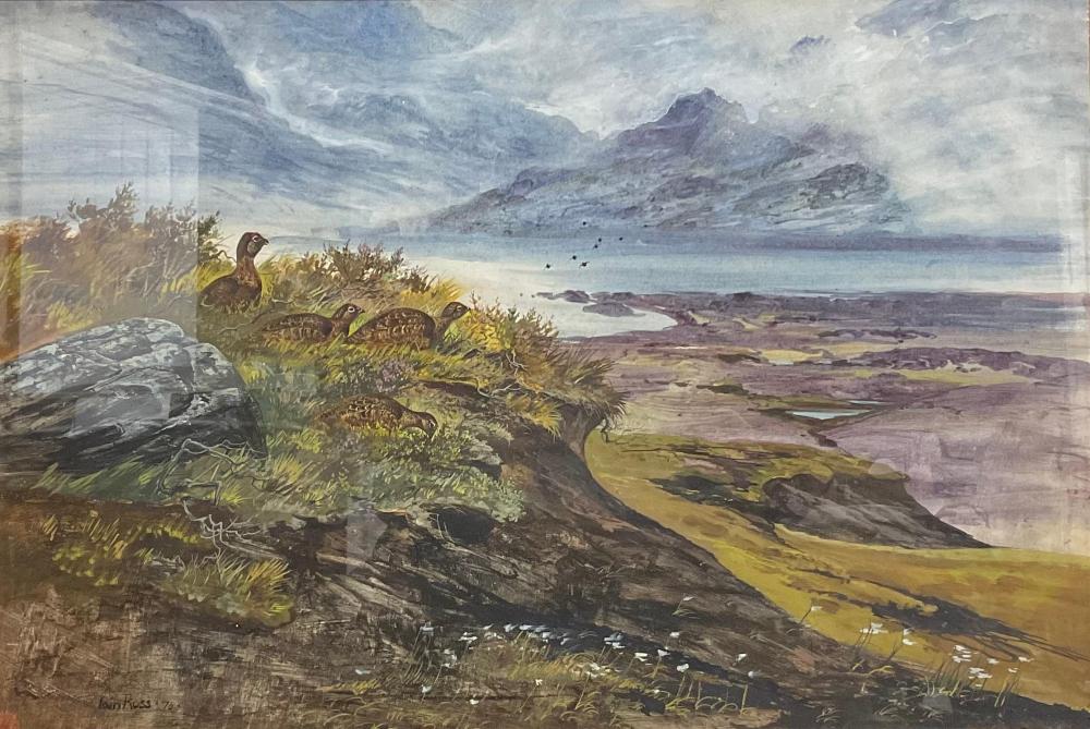 Peter Ghent comparable auction result: peter ghent 1857 1911 haystacks signed watercolour 29cm x 54 5cm