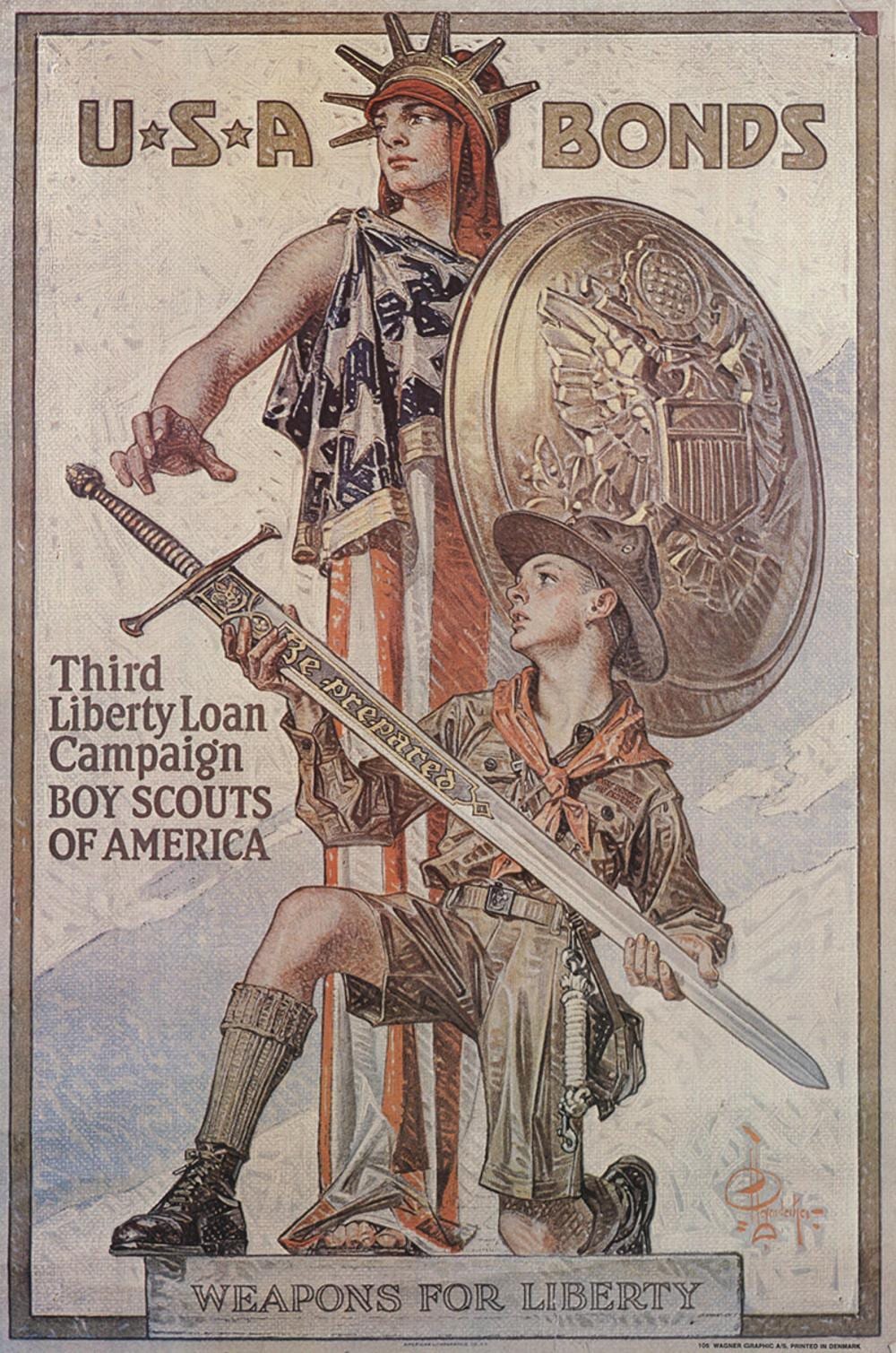 Joseph Leyendecker comparable auction result: joseph leyendecker usa bonds offset lithograph 33 5 x 22 5