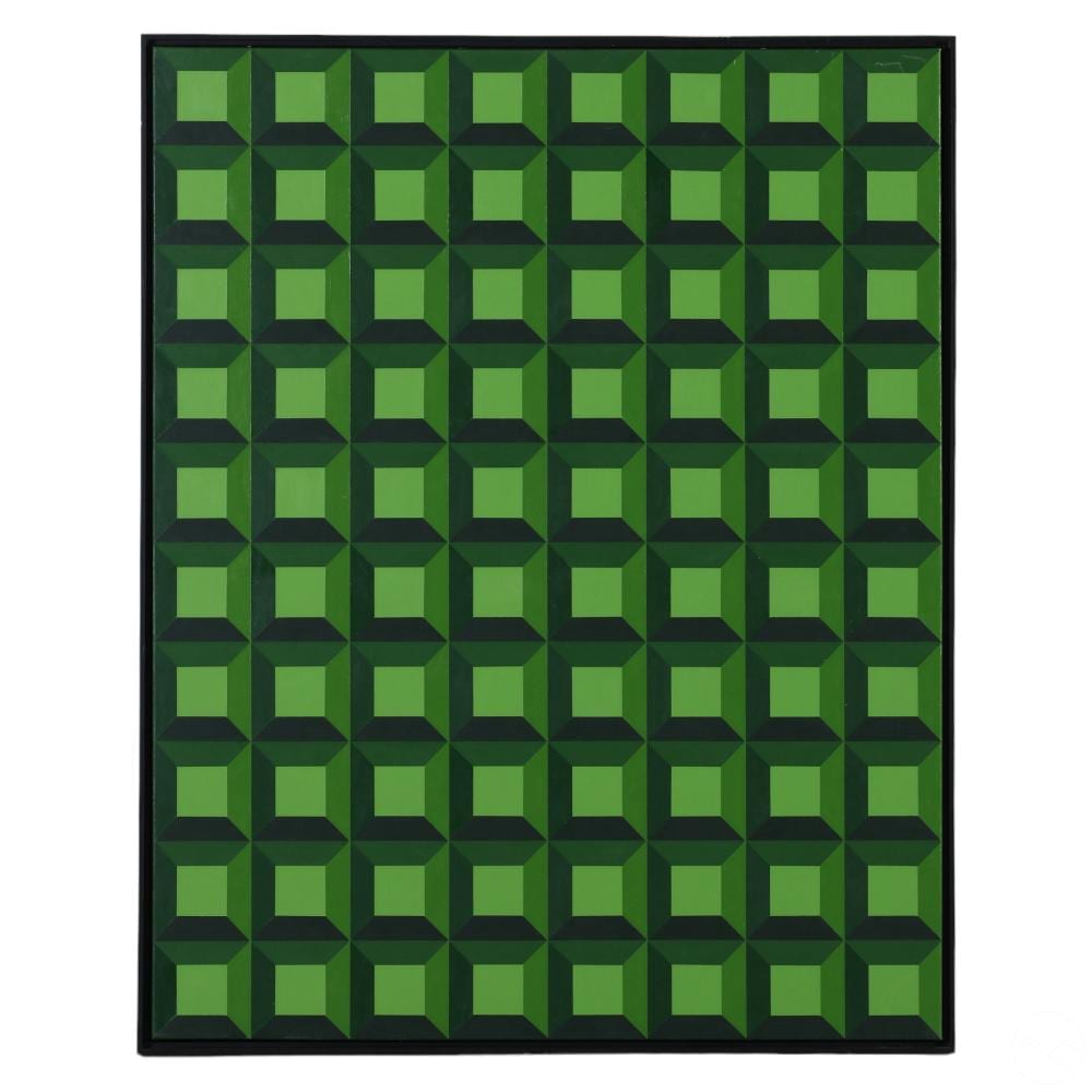 Paula Kadunc comparable auction result: paula kadunc b 1954 geometric op art 494 painting