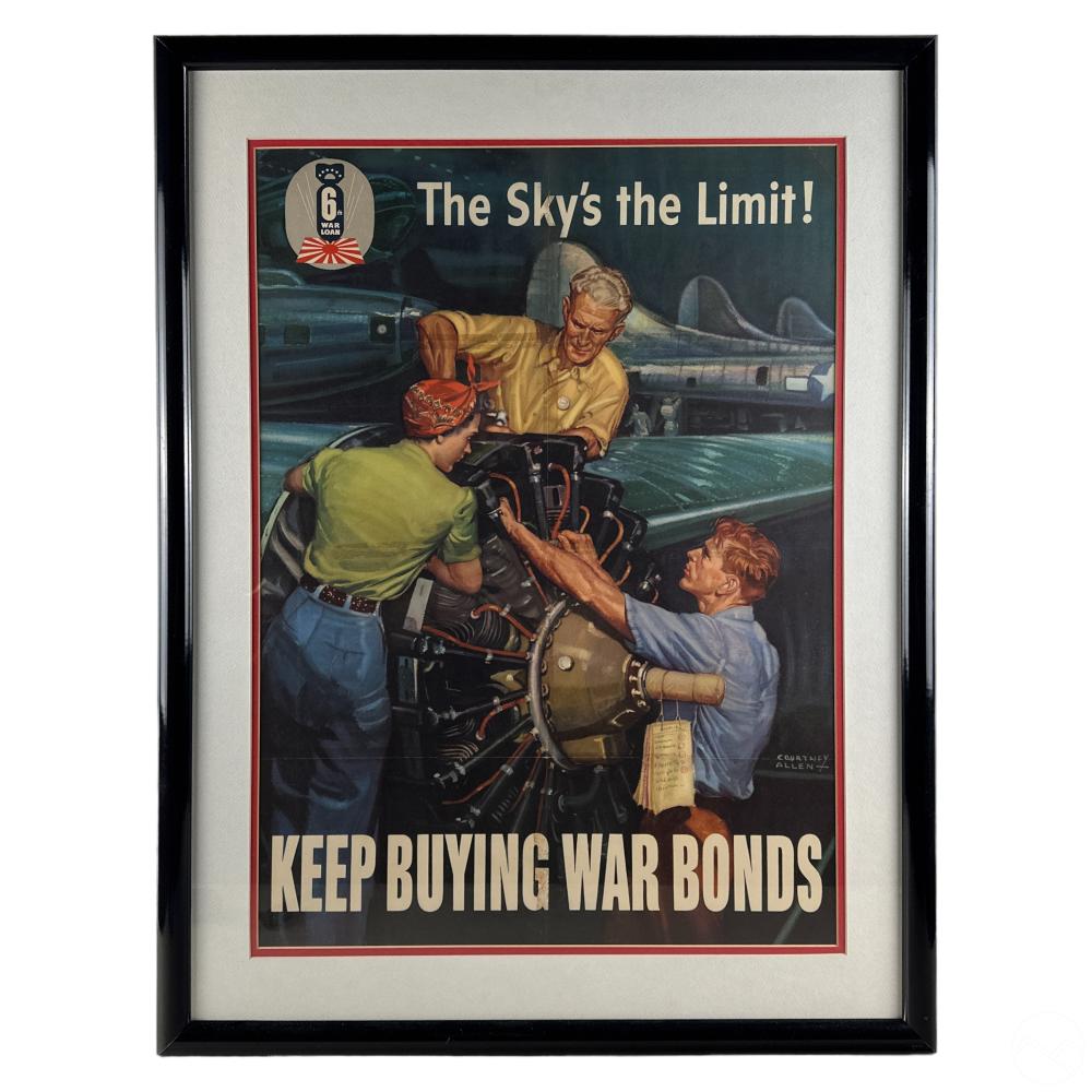 Courtney Allen comparable auction result: courtney allen 1896 1969 war bonds vintage poster