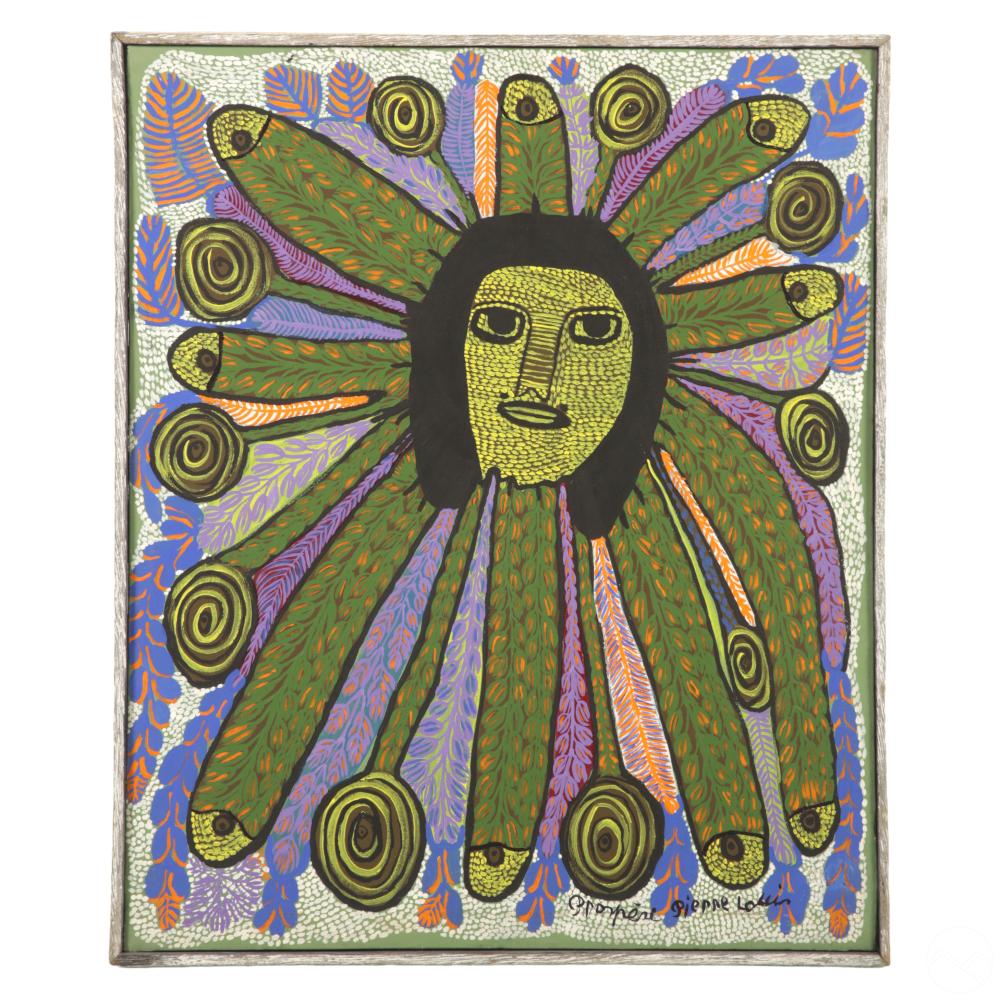 Prosper Pierre Louis comparable auction result: prosper pierre louis 20c haitian folk art painting