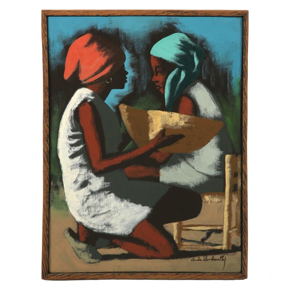 Claude Dambreville comparable auction result: claude dambreville 20c haitian folk art painting