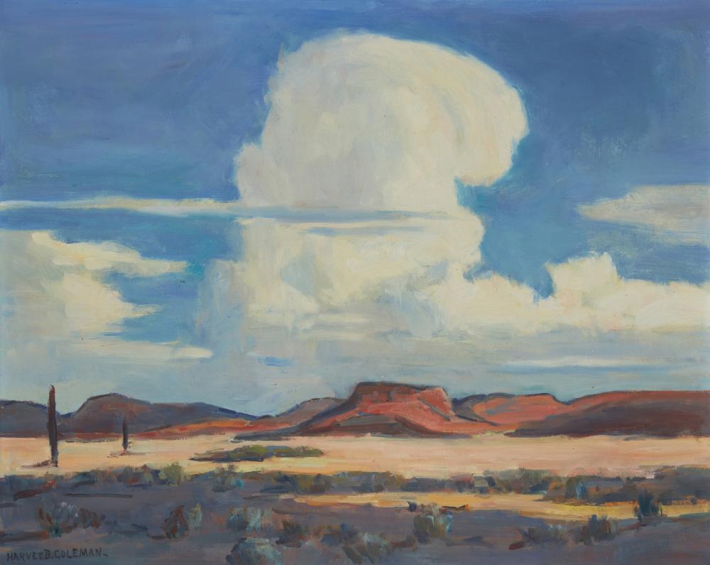 Harvey B. Coleman comparable auction result: harvey b coleman 1884 1959 desert buttes oil on canvas laid to masonite 16 h x 20 w