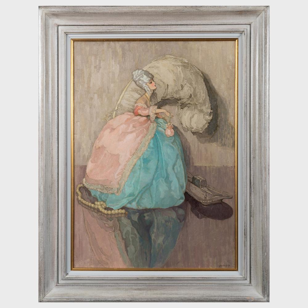 Georgina Moutray Kyle comparable auction result: georgina moutray kyle 1865 1950 still life with a doll