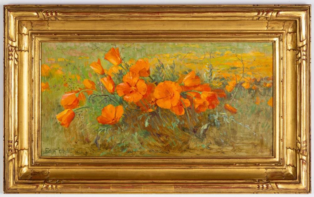 edith white american 1855 1946 california poppies · Cottone Auctions · 2024-01-24 Edith White comparable auction result: edith white american 1855 1946 california poppies