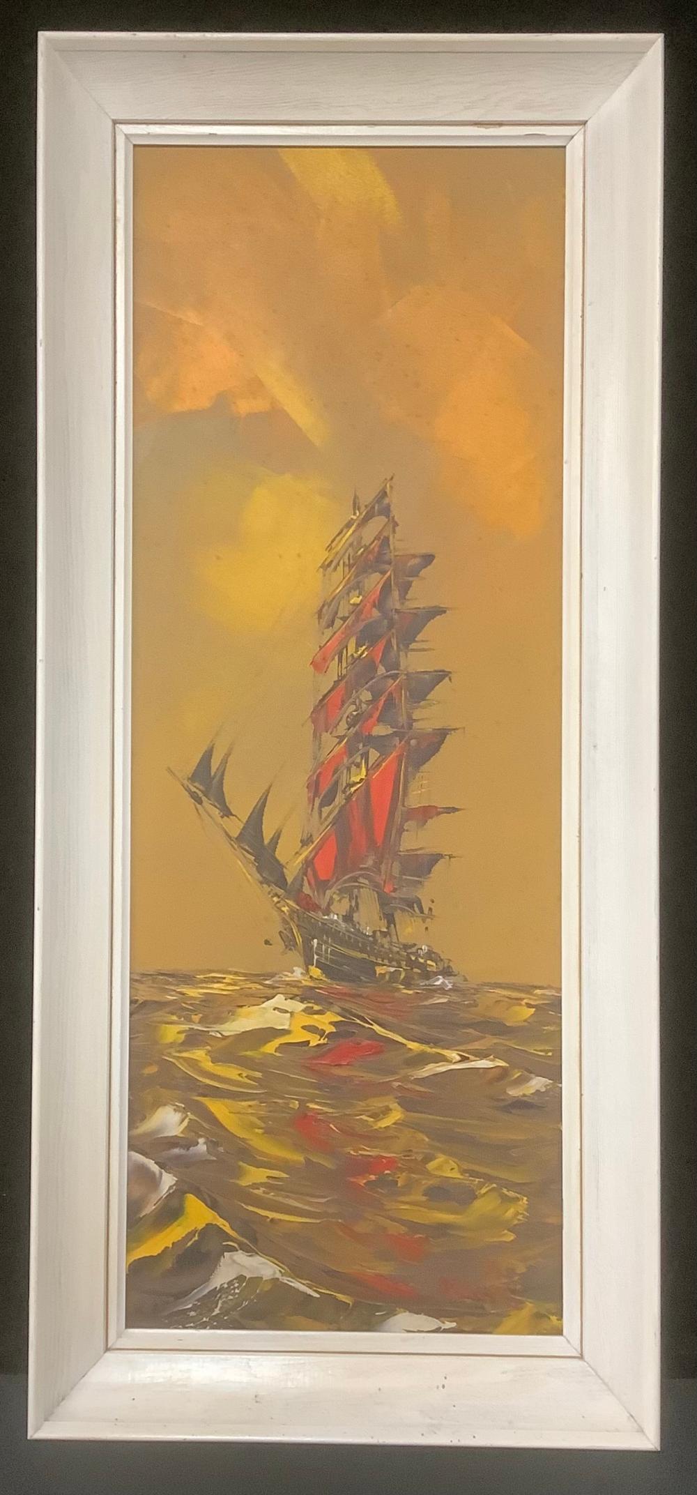 George Richard Deakins comparable auction result: george richard deakins 1911 1981 tea clipper signed date 74 oil on board 80cm x 29cm