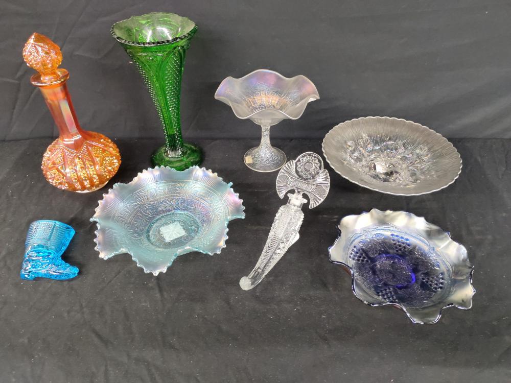Antique Carnival & Colored Glass sold by Searchlight / Saucon Valley Auctions, lot 190 — auction record photograph