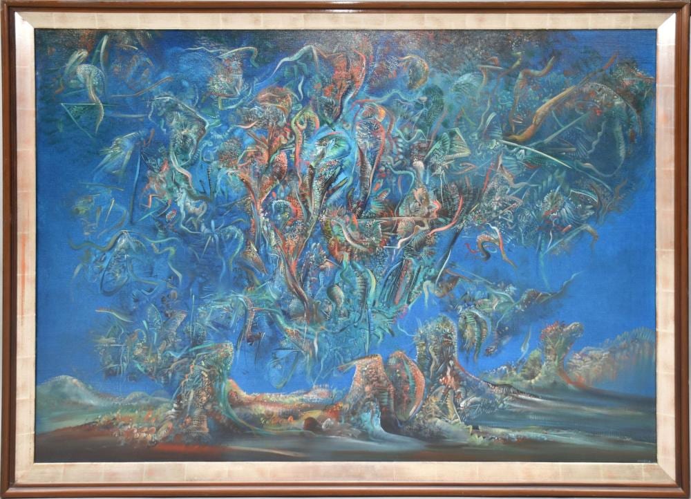 Marc Janson comparable auction result: marc janson born 1930 oil on canvas abstract landscape janson 72 l arriere hays 32 x 46 overall framed 36 x 49 1 2 inches