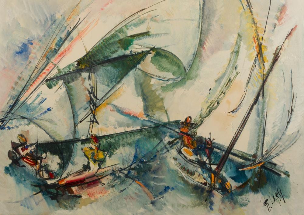 roger lersy french 1920 2004 oil on canvas · Leonard Auction · 2024-01-21 Roger Lersy comparable auction result: roger lersy french 1920 2004 oil on canvas