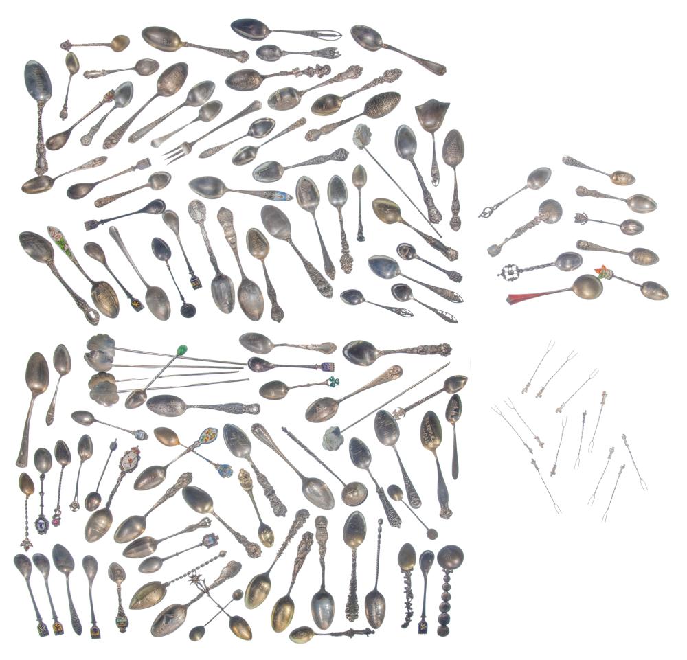 Sterling Silver Souvenir Spoon Assortment sold by Leonard Auction, lot 457 — auction record photograph