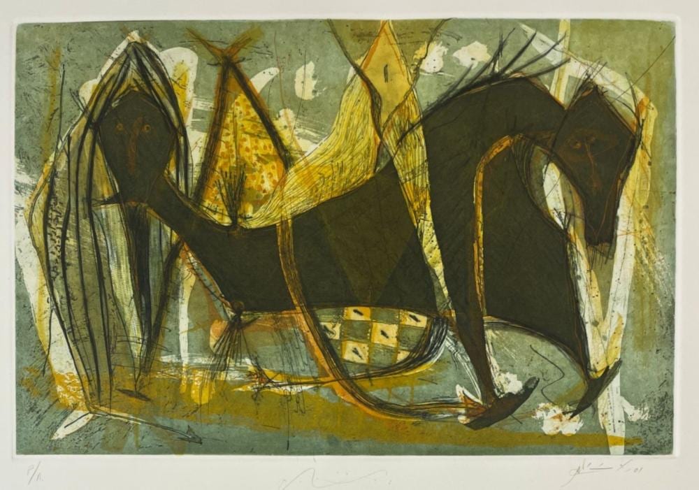 Alejandro Santiago comparable auction result: alejandro santiago 1964 2013 mex mod etching