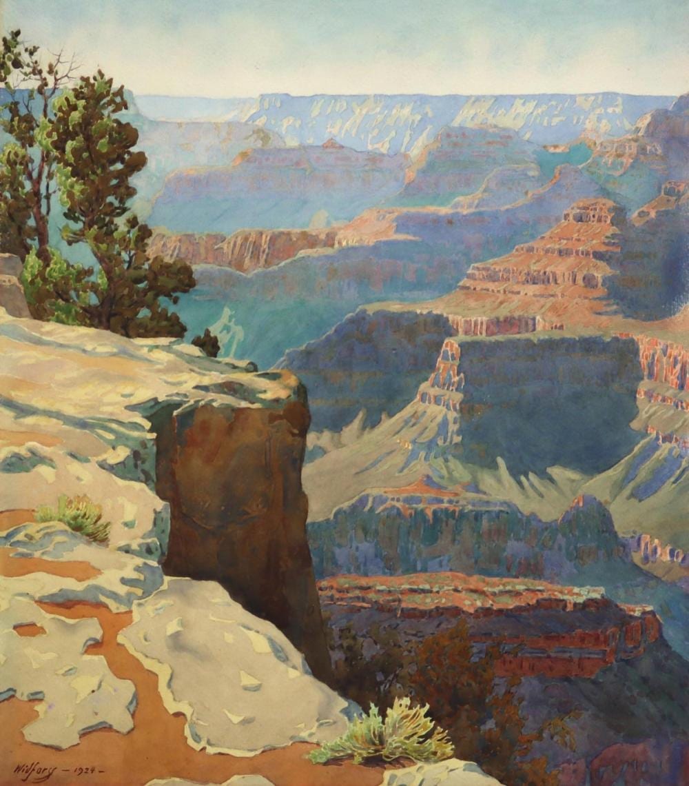Gunnar Mauritz Widforss comparable auction result: gunnar mauritz widforss 1879 1934 grand canyon view