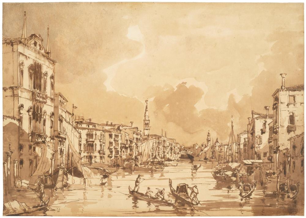Jules Romain Joyant comparable auction result: jules romain joyant paris 1803 1854 the grand canal in venice looking t