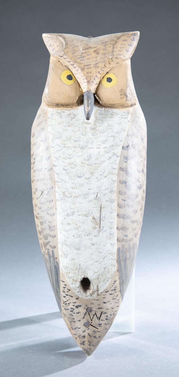 Jimmy Wright comparable auction result: jimmy wright owl decoy