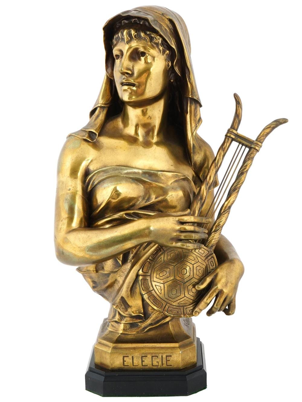 french gilt bronze sculpture elegie by henri giraud · Antique Arena Inc · 2024-01-27 Henri Giraud comparable auction result: french gilt bronze sculpture elegie by henri giraud