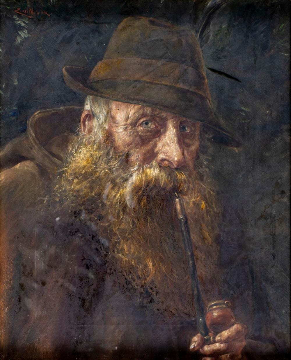 Ernst Nowak comparable auction result: ernst nowak austria 1853 1919 oil painting antique