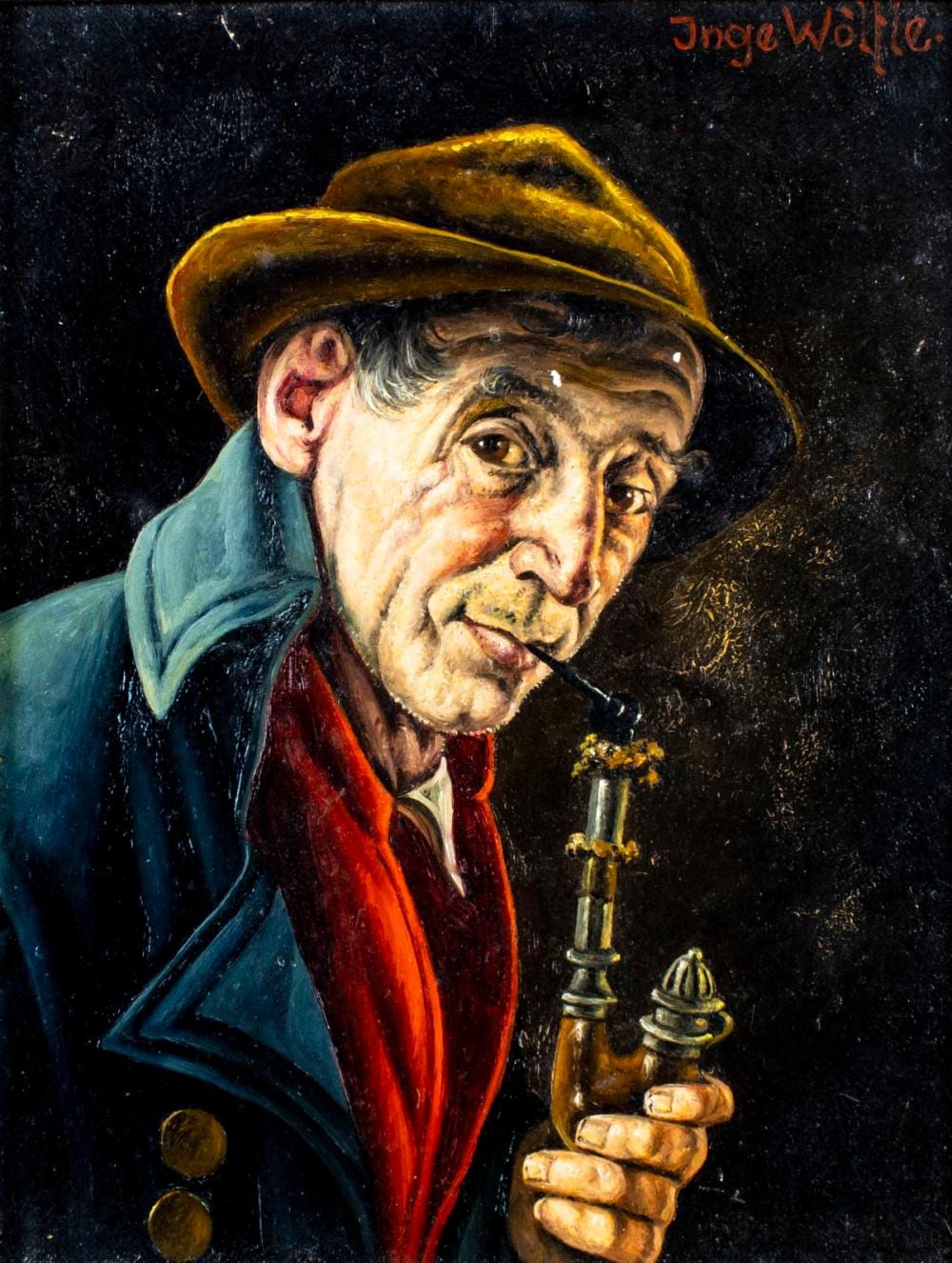 Inge Wolfle comparable auction result: inge wolfle german 1928 oil painting