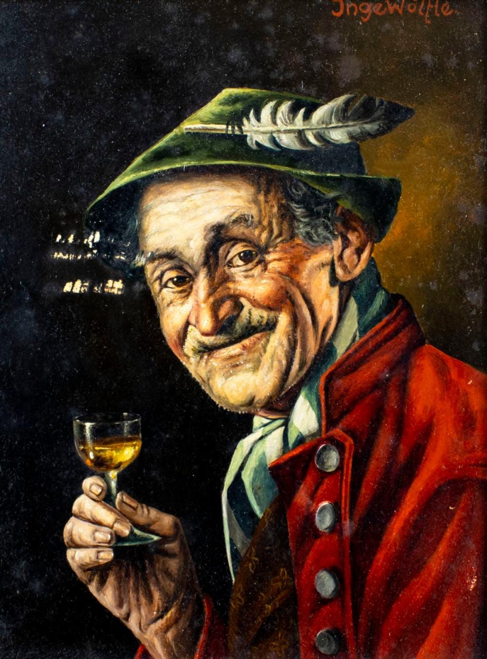 Inge Wolfle comparable auction result: inge wolfle german 1928 oil painting