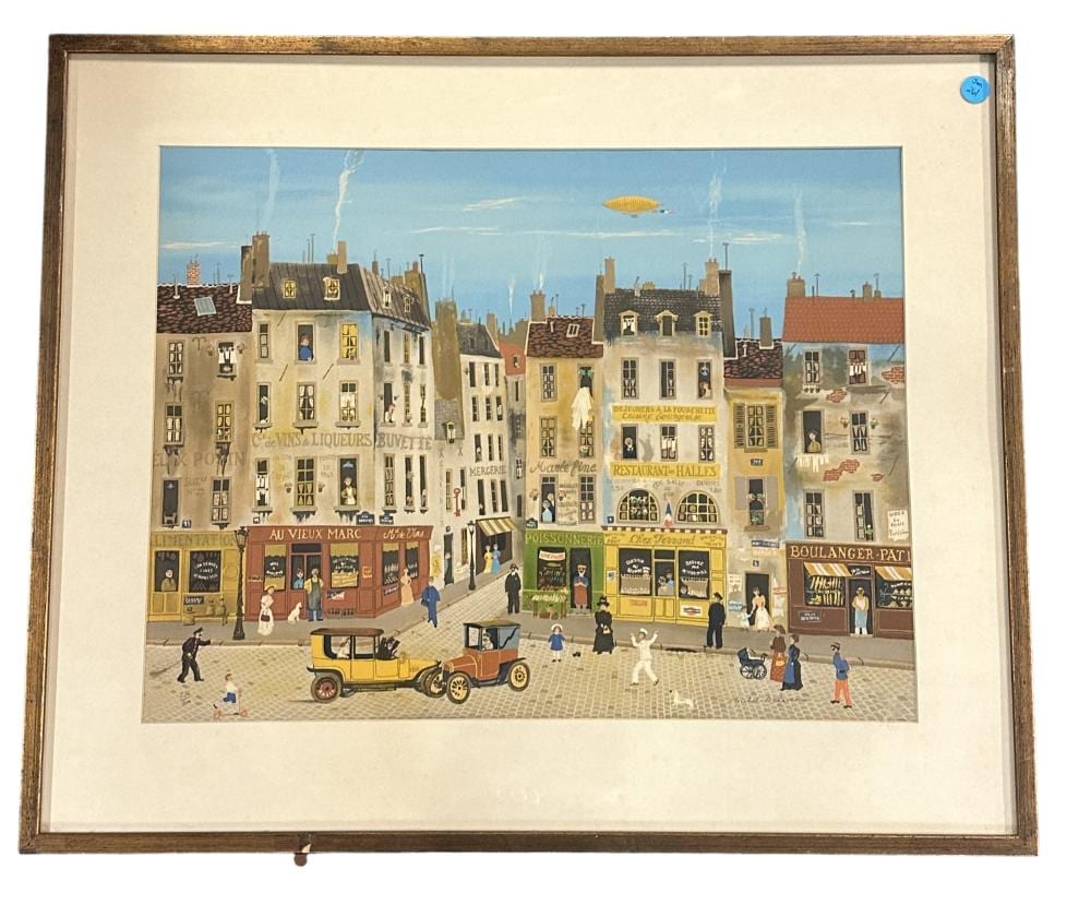 Michel (1933) Delacroix comparable auction result: michael delacroix signed ltd ed paris street scene